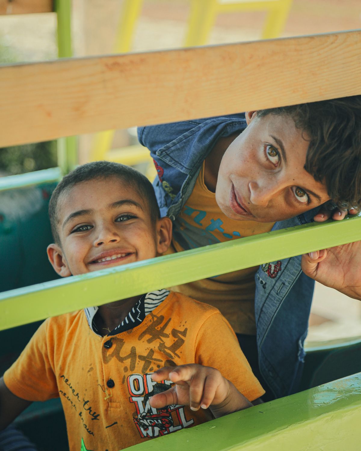 Children playing happily